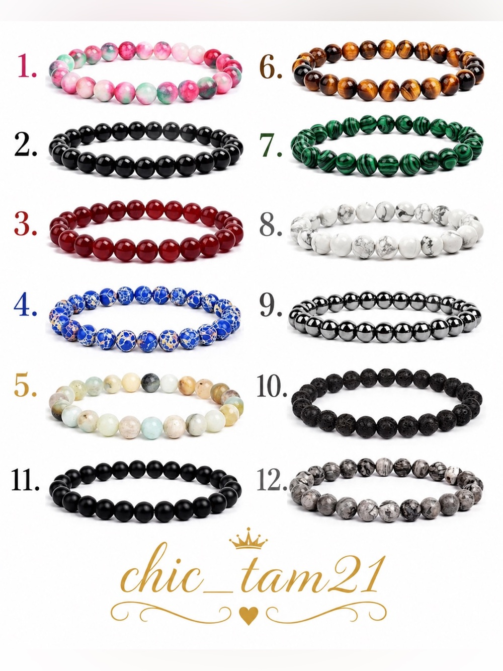 Elegant Natural Stone Gemstone Bracelet